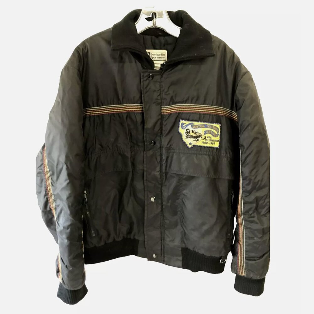 VTG USA Yellowstone Montana Centennial 1989 Ski-Doo Bombardier Snowmobile Jacket